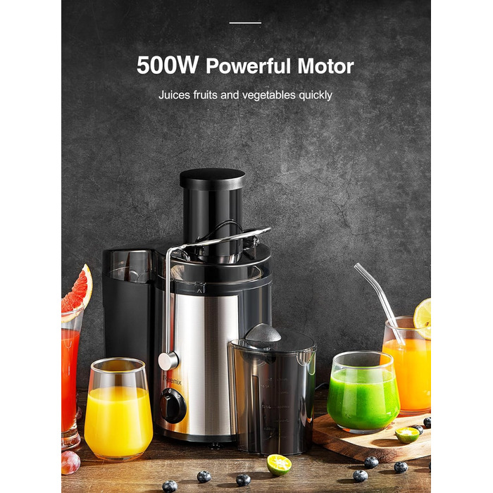 Соковижималка для фруктів та овочів, 500 Вт Reemix