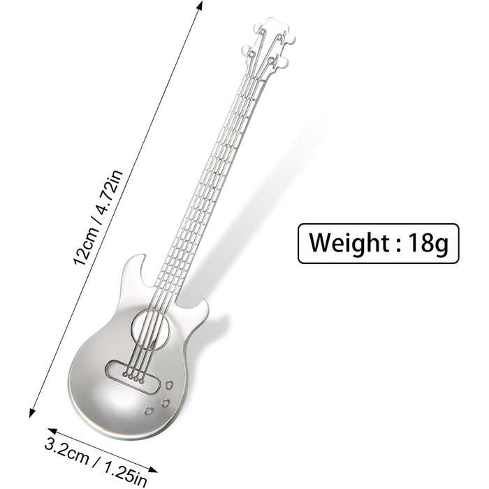 Матові чорні чайні ложки BEWOS, 16 шт. , ложки з нержавіючої сталі 13,7 см / 5,39 дюйма, чудова серія кавових ложок, десертні ложки, які можна мити в посудомийній машині, ідеально підходять для дому, ресторанів, вечірок тощо (кольорові ложки для гітари, 1