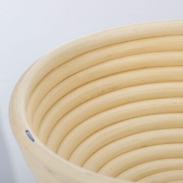 Кошик для вистоювання Westmark, для тіста для хліба 1500-2000 г, овальний, довжина приблизно 40 см, ротангова тростина, світло-бежева, 32022270 (набір з 2 шт. , Ø 20,5 см)