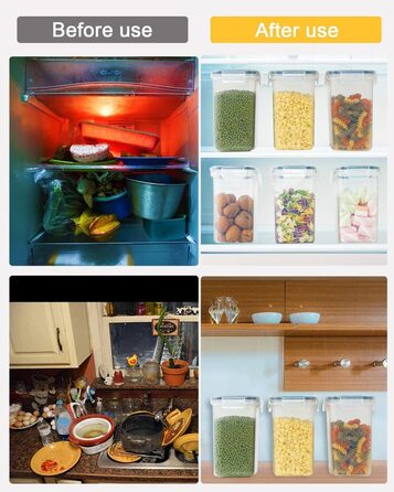 Контейнери для зберігання продуктів Hibisaws, 12 предметів, з кришками, контейнери для заморожування, харчові коробки, без BPA та 100 герметичні, прозорі, 6 x 1 л та 6 x 0,5 л, коробки для приготування їжі, набір Tupperware (24H1)