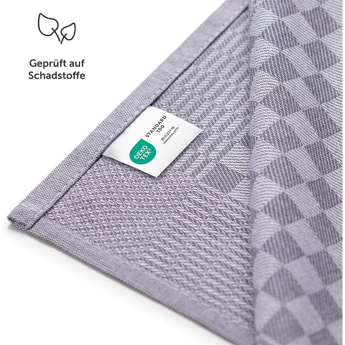 Бавовняні кухонні рушники Blumtal 50x70 см. Набір із 5 шт. - Кухонні рушники, сертифіковані Oeko-TEX - Надзвичайно вбираючі кухонні рушники - Можна прати до 95 C - Біла клітка (5 шт., червоні)