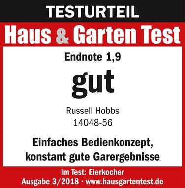 Яйцеварка, 1-7 варених або 3 парові яйця, 380 Вт Russell Hobbs