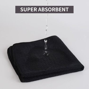 Кухонні рушники VIVOTE, рушник для гостей, подарунковий, 40x60 см, 2 шт., м&39які кухонні рушники, абсорбуючі рушники (чорні 40x70)