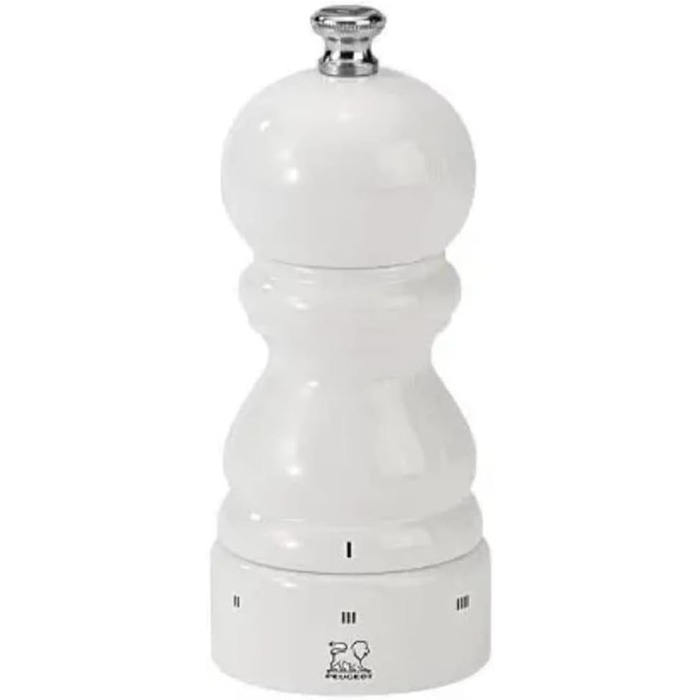 Ручне регулювання помелу u'Select, висота 12 см, дерево, коричневий, 23447 (млин для перцю, білий лакований)