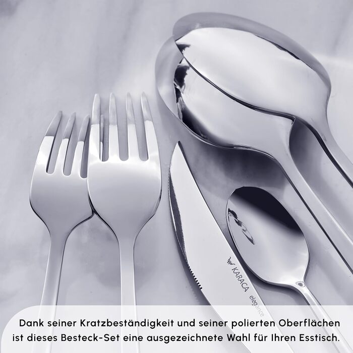 Набор столовых приборов из 60 предметов, на 12 человек, набор столовых приборов из нержавеющей стали 18/10, можно мыть в посудомоечной машине, идеально подходит для повседневного использования