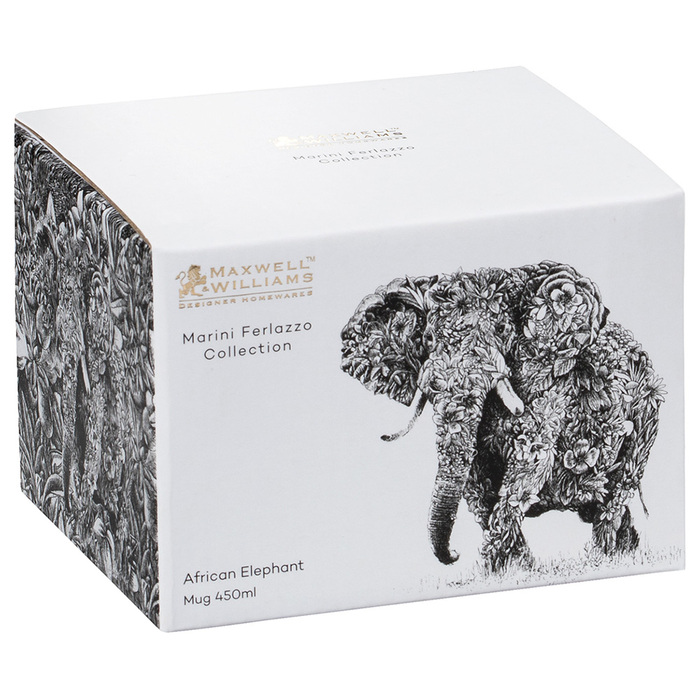 Кухоль для чаю Maxwell Williams Elephant MARINI FERLAZZO, фарфор, 13 х 10,5 х 8,5 см, 450 мл