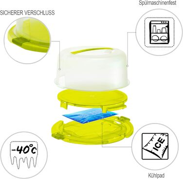 Контейнер для тортів з охолодженням 38 x 34 x 16 см білий Cool & Fresh Rotho