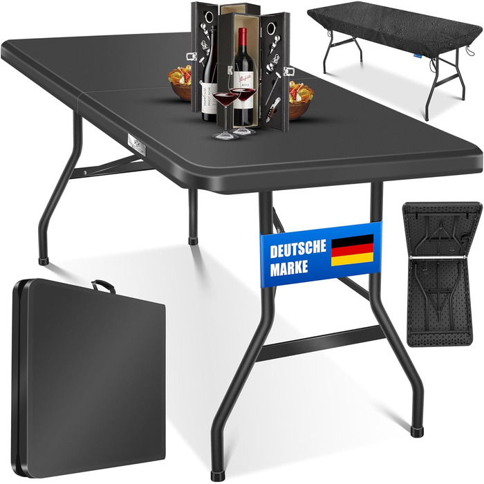 Розкладний стіл для кемпінгу 183 х 76 см KESSER