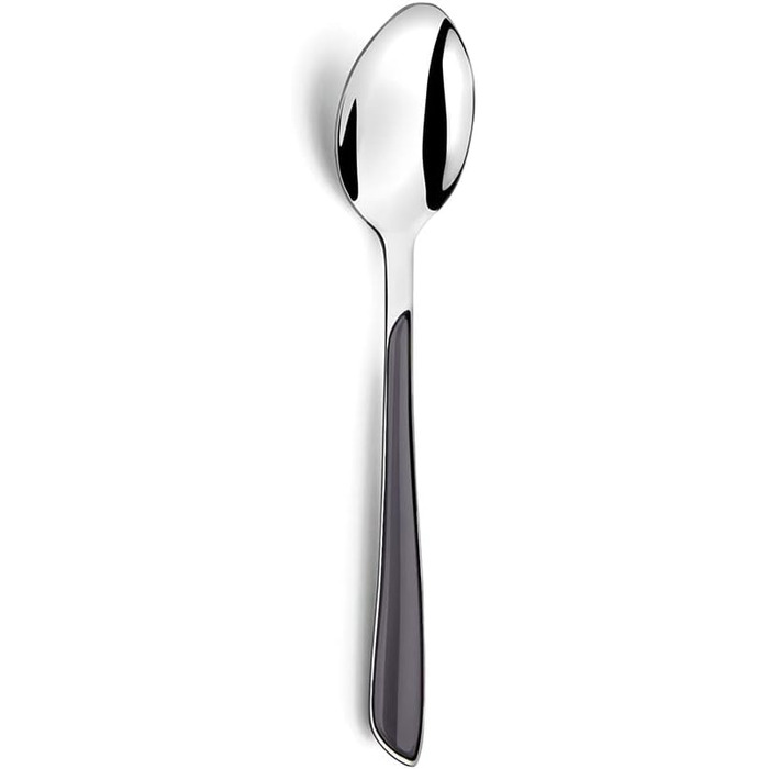 Набор столовых приборов, 24 предмета, набор столовых приборов на 6 человек, коричневые пластиковые ручки под дерево, можно мыть в посудомоечной машине, столовые приборы из нержавеющей стали, светлое дерево (серый)