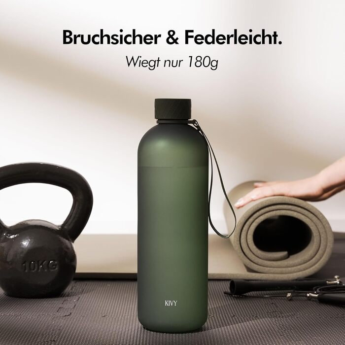 Бутылка для воды 1,5 л тритановая, зеленая ель KIVY