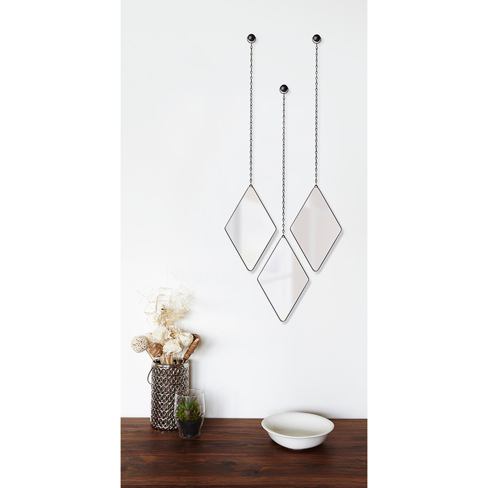 Дзеркала декоративні 17,7х27х1,6 см чорні Dima Umbra