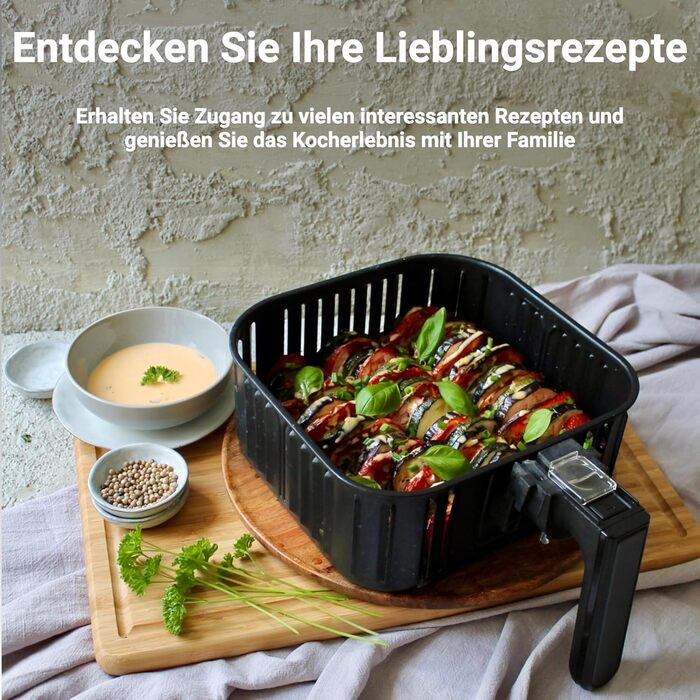 Аэрофритюрница 5,5 л, ‎1700 Вт, черная Klamer