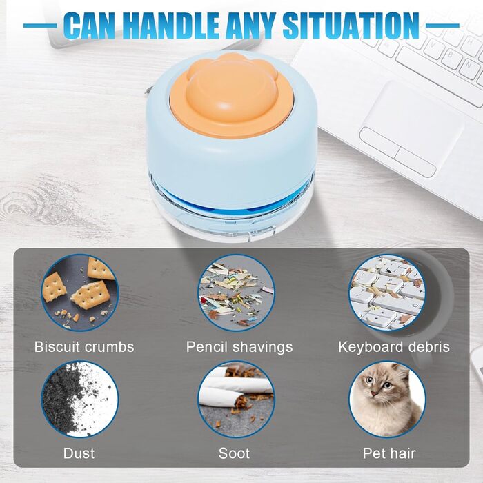 Міні-пилосос бездротовий синій GOMETY