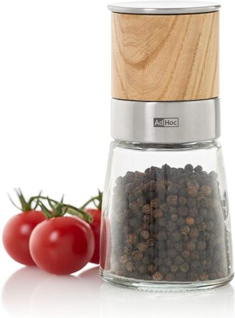 Мельница для перца или соли Akasia, Керамическая мельница, Древесина акации/Нержавеющая сталь/Стекло (Светлый ясень), 99