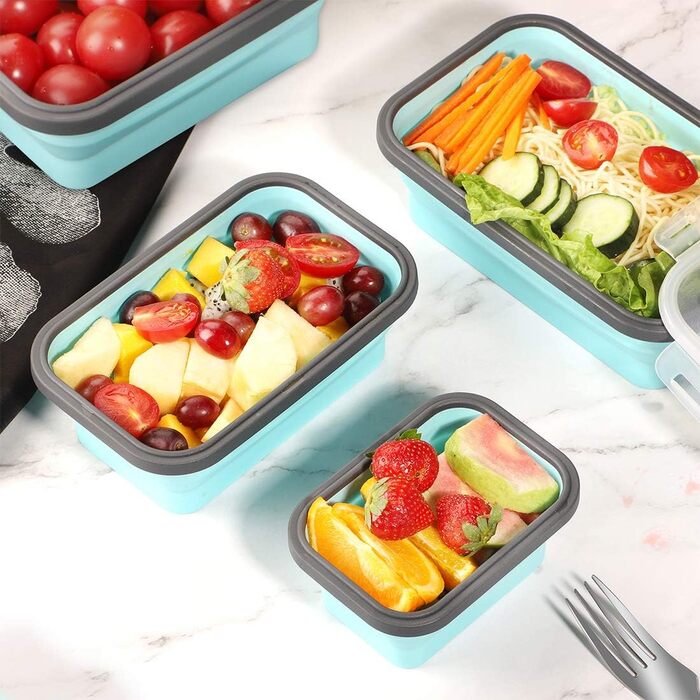 Складаний силіконовий контейнер для зберігання з кришкою 4 шт Beeptrum