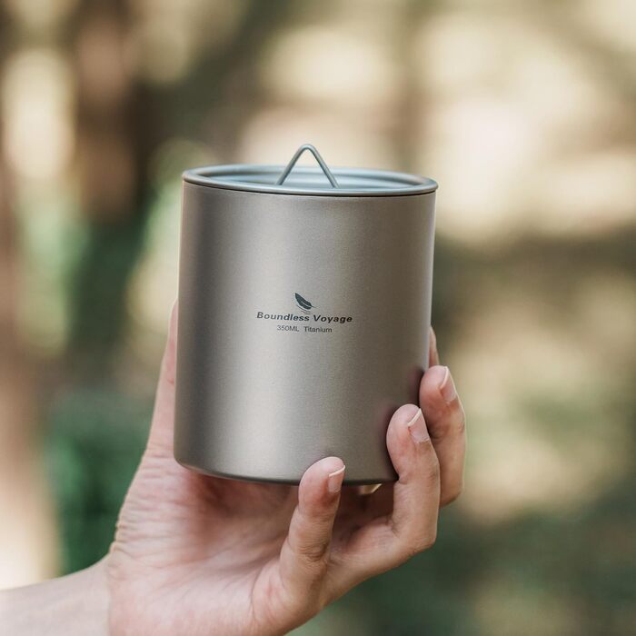 Титановая чайная чашка с двойными стенками 350 мл iBasingo