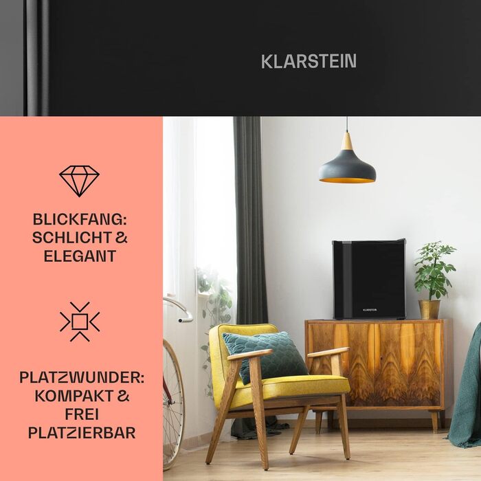 Міні-холодильник 30 л чорний Klarstein