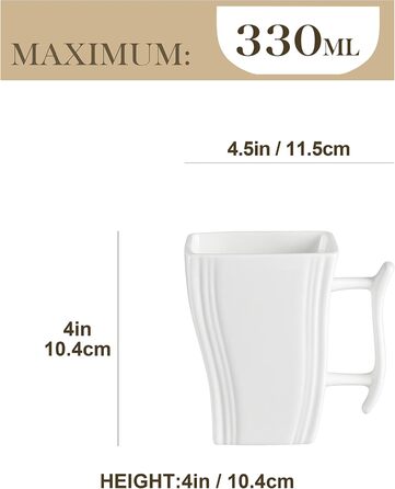 Серія FLORA, набір з 6 порцелянових креманки для каш, миски для рису 450 мл, закусочної миски, десертної миски для салату, супів, рамен, фруктів і т.д. 13,5x13,5x5,4 см (білий, 6 шт. кружок)