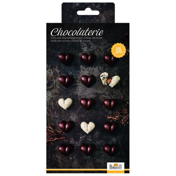 Форма для приготування шоколадних цукерок у вигляді сердечок, 2 шт, 11,5 х 21 см, RBV Birkmann