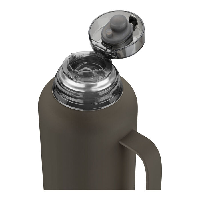 Термос 1,2 л з ручкою, нержавіюча сталь, шоколадний колір Thermo Plus Zwilling