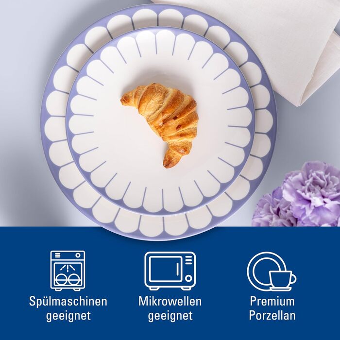 Обідня тарілка 26,6 см, синій Fleur Villeroy & Boch