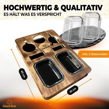 Преміальний дерев'яний органайзери для снеків 32 х 45 см SnackNest