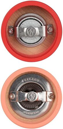 Млин для перцю Соляний млин Вода Таїті 15 см Перець і кам'яна сіль - Класичне регулювання помелу - Виготовлено з деревини, сертифікованої PEFC - Французьке ноу-хау - Moss & Mint Green (цегляно-червоний і полум'я)