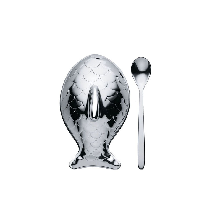 Солонка з ложкою 7,4x4,5x4,2 см Colombina Fish Alessi