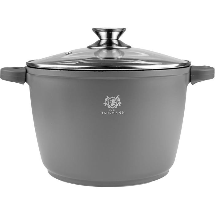 Кастрюля 6 л с антипригарным покрытием со стеклянной крышкой 24 см GRANT Karl Hausmann