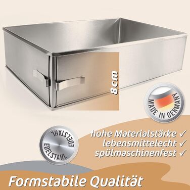 Форма для випічки з нержавіючої сталі заввишки 8 см 4smile