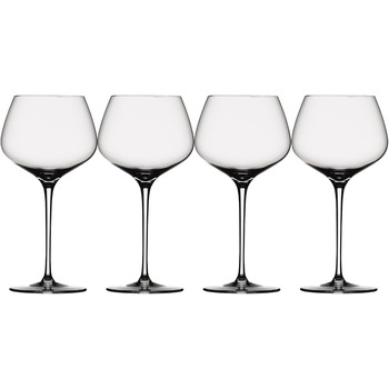 Набір для мартіні з 4 предметів, кришталеве скло, 260 мл, Willsberger Anniversary, 1416150 (бордові келихи)
