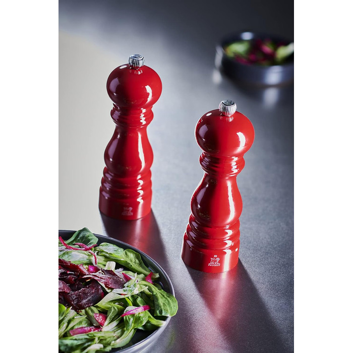 Ручне регулювання помелу u'Select, висота 12 см, дерево, коричневий, 23447 (млин для перцю, червоний лакований)