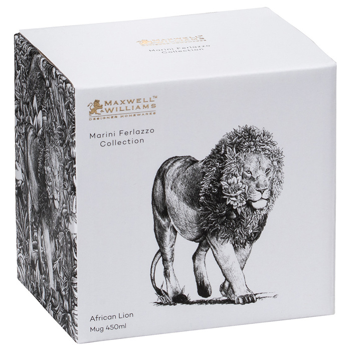 Кухоль для чаю, фарфор, 12,5 х 9 х 11,5 см, 460 мл Maxwell Williams Giraffe MARINI FERLAZZO