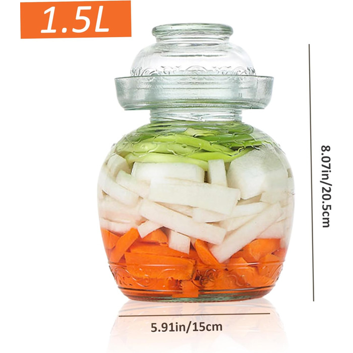 Банка для консервації з кришкою 1,5 л Dbvnnsy