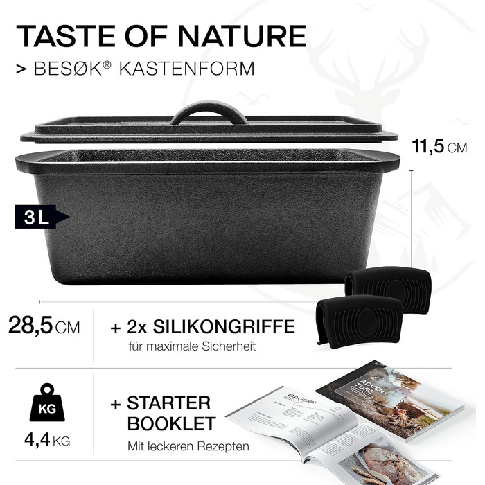 Форма для випікання хліба із кришкою 28 см besok