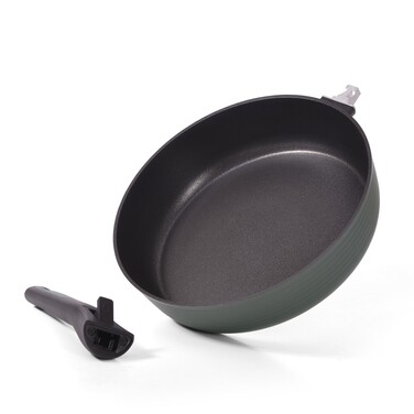 Глибока сковорідка Fissman BRILLIANT 28x7,5 см зі знімною ручкою (14385)