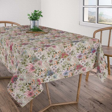 Скатертина Aitana Digital 526, полікоттон, 140 х 140 см