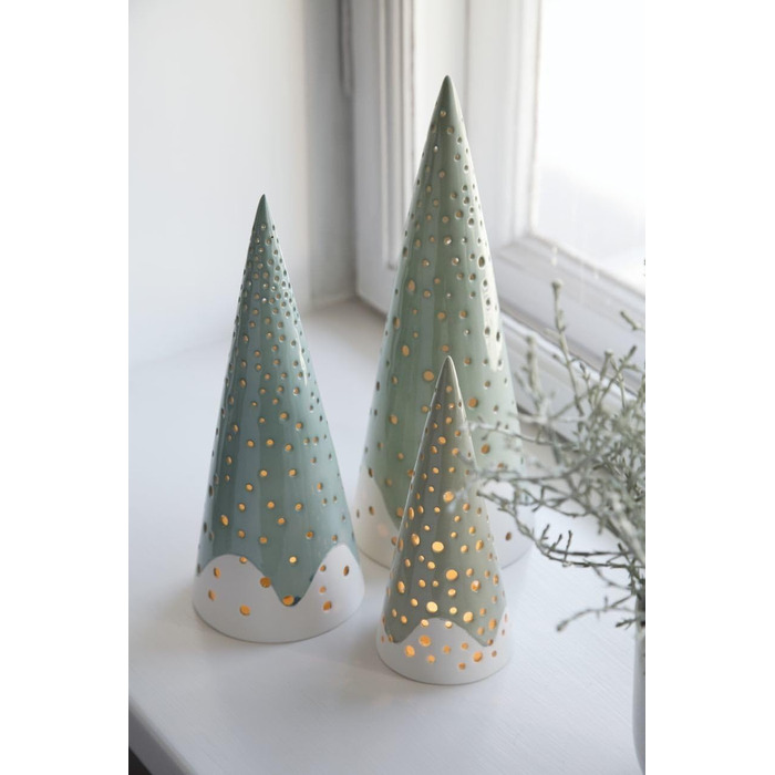 Свічник для чайної свічки конусний 28,5 см зелений Nobili Kähler