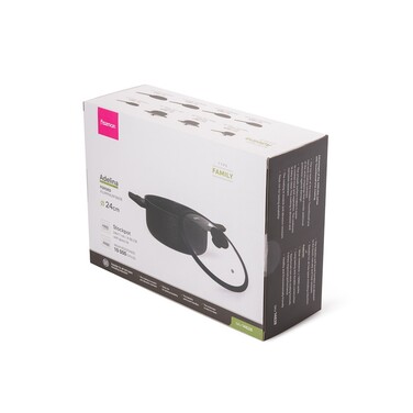 Кастрюля со стеклянной крышкой 24 см 4,58л ADELINA Fissman