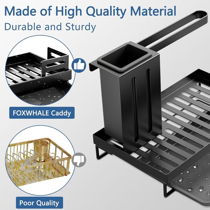 Органайзер для раковины, черный FOXWHALE