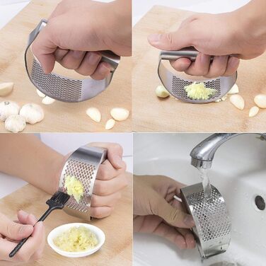 Часниковий прес з нержавіючої сталі 9,8 x 5 см Sinnsally