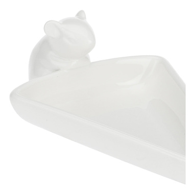 Тарелка сервировочная La Porcellana Bianca FATTORIA, 'мышь', фарфор, 20,5 х 12 х 5,5 см