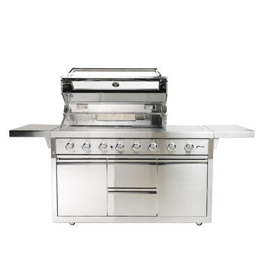 Газовый гриль SANTOS P-618, с боковой и задней горелкой, нержавеющая сталь 900327 Код: 010948