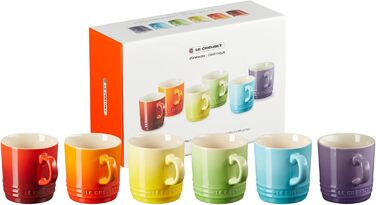 Набір з 6 чашок для капучино 200 мл, різнокольоровий Le Creuset
