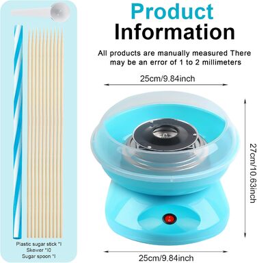 Машина для цукрової вати, синього кольору Sporgo