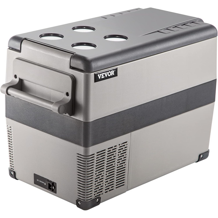 Автомобільний холодильник VEVOR 35L, компресорний холодильник, коробка-холодильник з нержавіючої сталі, ізольована коробка для свят, міні-холодильник, автомобільний холодильник з розеткою 35L (45L)