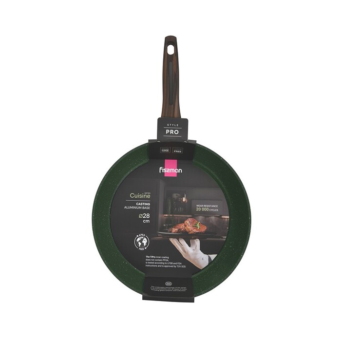 Сковорідка для смаження Fissman 28x6 см CUISINE литий алюміній з антипригарним покриттям (14599)