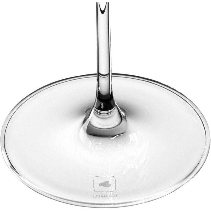 Келихи для рислінгу LEONARDO HOME PUCCINI (набір з 6 шт.) Келихи для вина, стійкі до подряпин (400 мл) Можна мити в посудомийній машині та довговічні Вічні келихи для білого вина Сучасний дизайн Келих для рислінгу Puccini 069540 6 келихів (Бордовий келих 