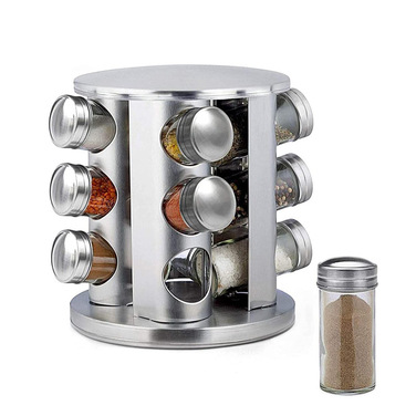 Підставка для спецій на 12 баночок обертова 21,5 см кругла YRHH