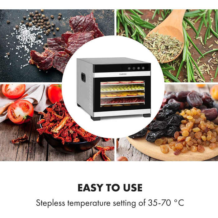 Дегідратор на 6 полиць, 650 Вт Flavour Dry Klarstein
